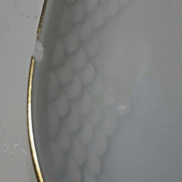 Bing & Grondahl Copenhagen Porcelain Seagull Pickle Dish Gold Edge B & G (Chip) - Picture 4 of 5